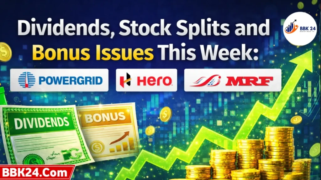 Dividends, stock splits and bonus issues this week featuring Power Grid, Hero MotoCorp, RVNL and MRF