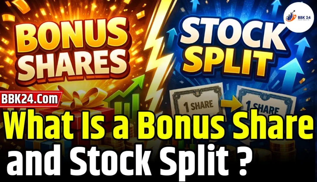 Difference between bonus share and stock split explained with example