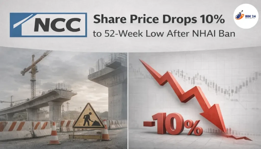 NCC Share Price Drops 10% to 52-Week Low After NHAI Ban